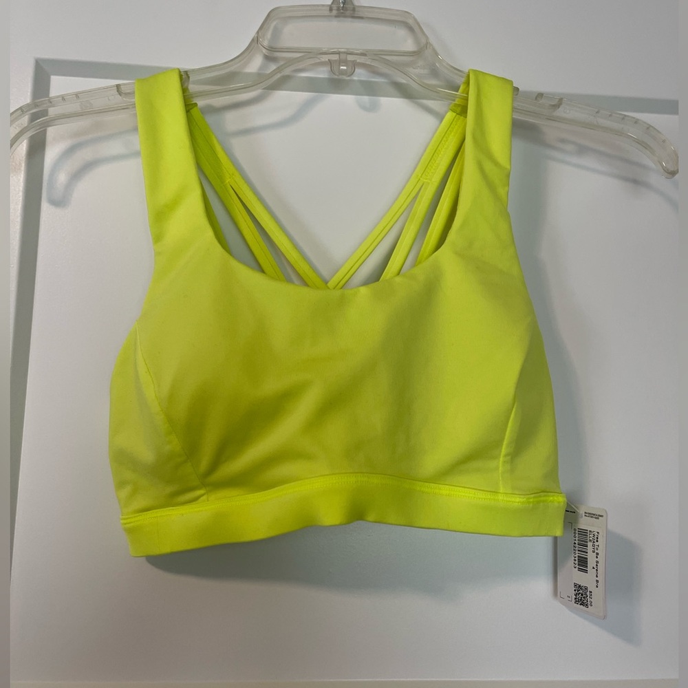 lululemon neon yellow sports bra